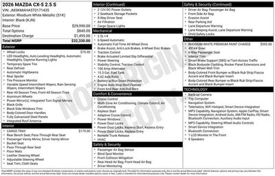 2026 Mazda Mazda CX-5 2.5 S AWD