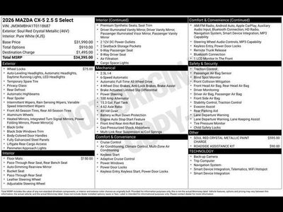2026 Mazda Mazda CX-5 2.5 S Select
