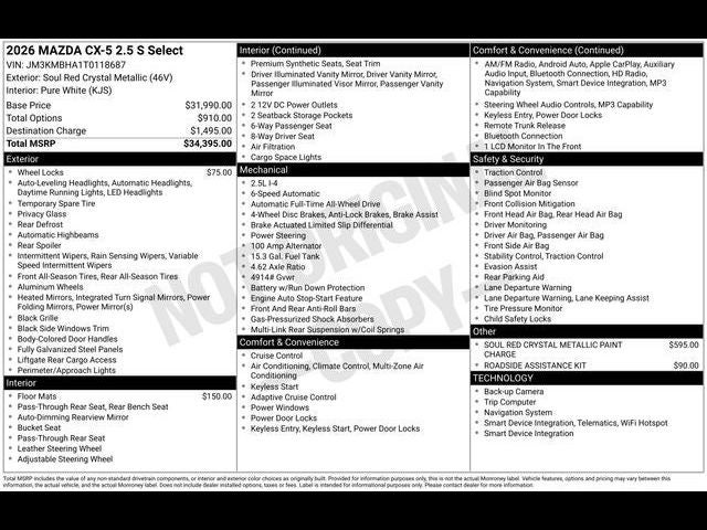 2026 Mazda Mazda CX-5 2.5 S Select