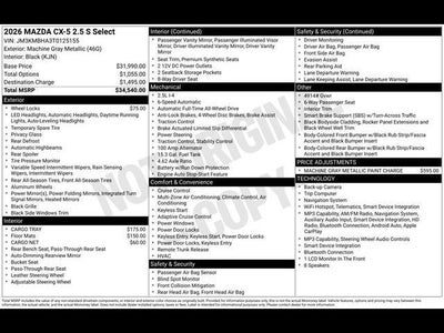 2026 Mazda Mazda CX-5 2.5 S Select AWD