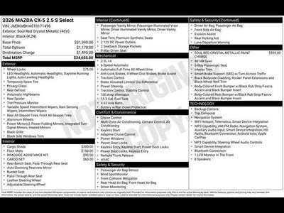 2026 Mazda Mazda CX-5 2.5 S Select AWD