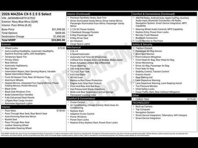 2026 Mazda Mazda CX-5 2.5 S Select AWD