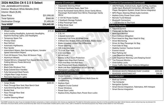2026 Mazda Mazda CX-5 2.5 S Select AWD