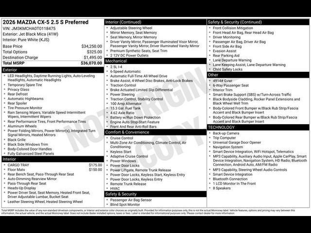 2026 Mazda Mazda CX-5 2.5 S Preferred AWD