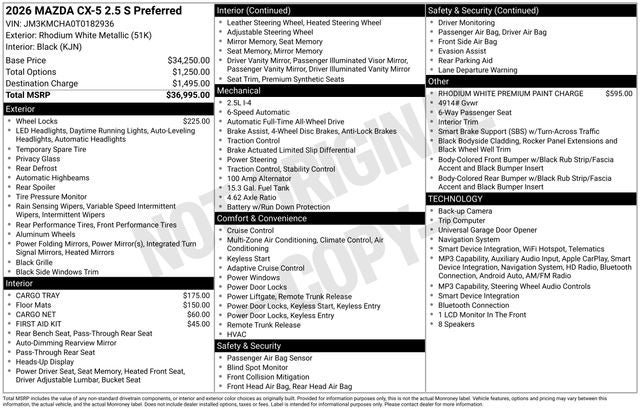 2026 Mazda Mazda CX-5 2.5 S Preferred AWD