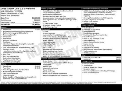 2026 Mazda Mazda CX-5 2.5 S Preferred AWD