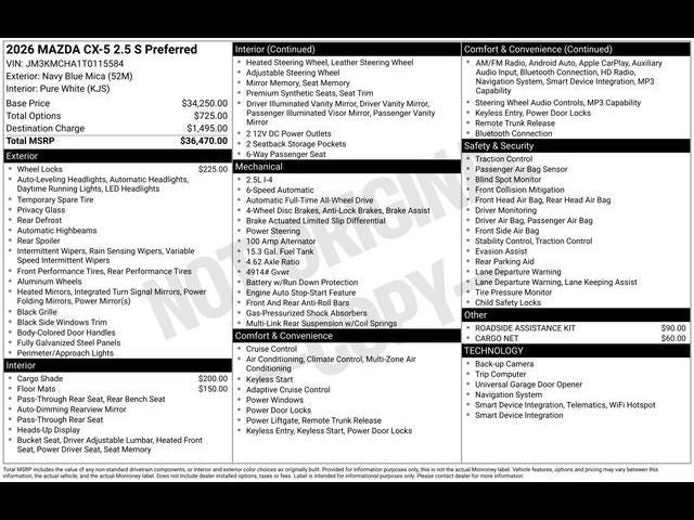 2026 Mazda Mazda CX-5 2.5 S Preferred AWD