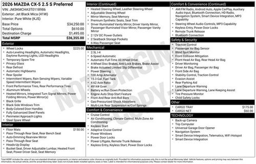 2026 Mazda Mazda CX-5 2.5 S Preferred