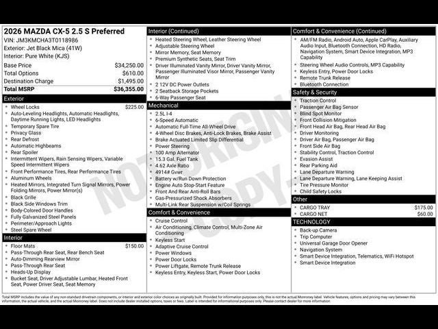 2026 Mazda Mazda CX-5 2.5 S Preferred AWD