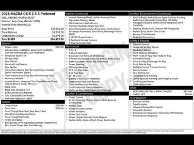 2026 Mazda Mazda CX-5 2.5 S Preferred AWD