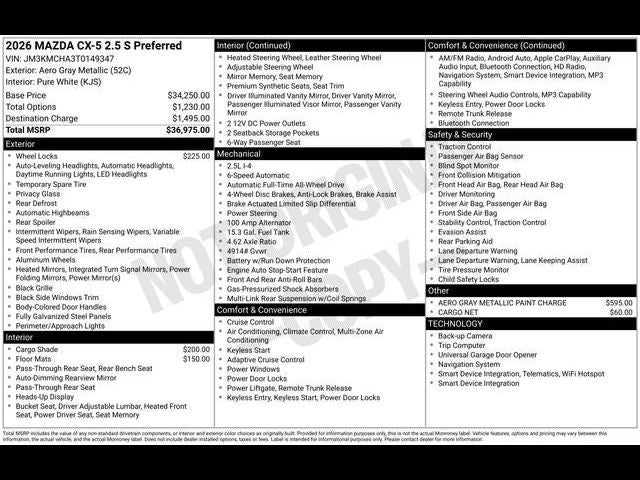 2026 Mazda Mazda CX-5 2.5 S Preferred AWD