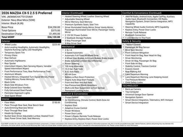 2026 Mazda Mazda CX-5 2.5 S Preferred AWD