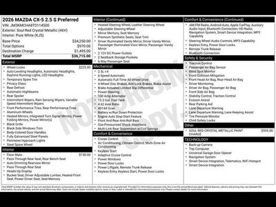 2026 Mazda Mazda CX-5 2.5 S Preferred AWD