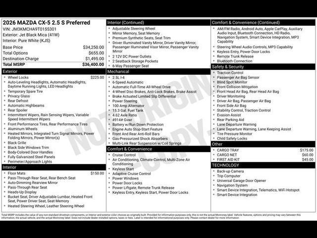 2026 Mazda Mazda CX-5 2.5 S Preferred AWD