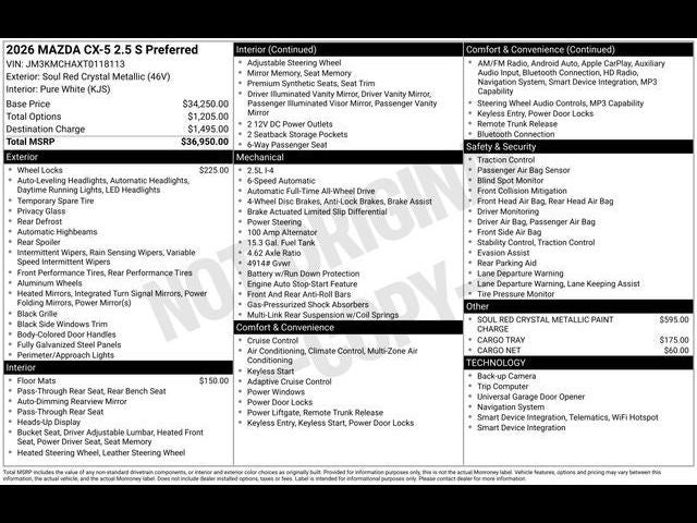 2026 Mazda Mazda CX-5 2.5 S Preferred AWD