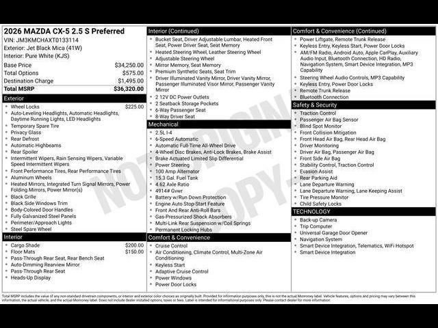 2026 Mazda Mazda CX-5 2.5 S Preferred AWD