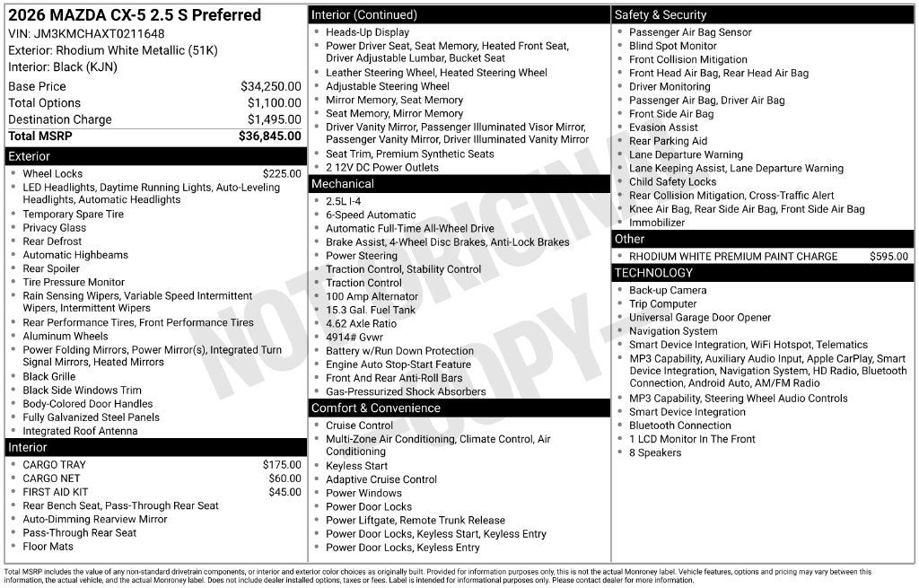 2026 Mazda Mazda CX-5 2.5 S Preferred AWD