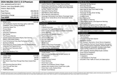 2026 Mazda Mazda CX-5 2.5 S Premium
