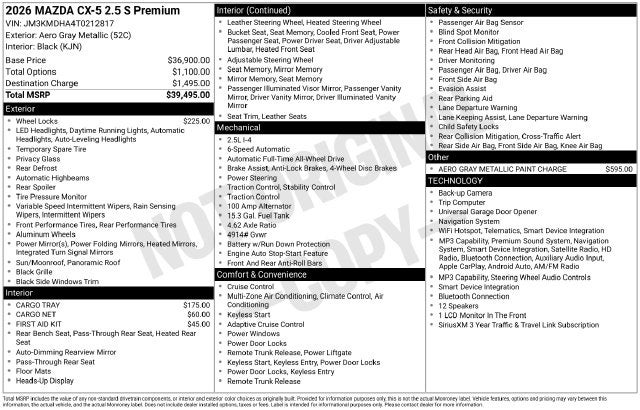 2026 Mazda Mazda CX-5 2.5 S Premium