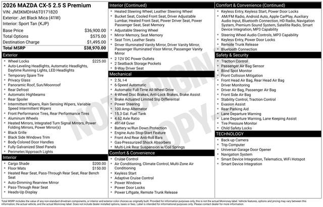 2026 Mazda Mazda CX-5 2.5 S Premium