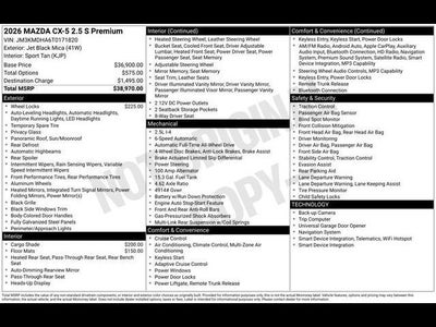 2026 Mazda Mazda CX-5 2.5 S Premium AWD