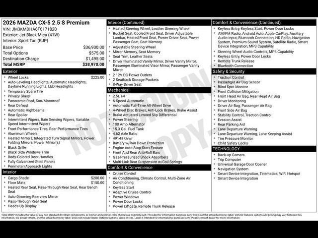 2026 Mazda Mazda CX-5 2.5 S Premium AWD