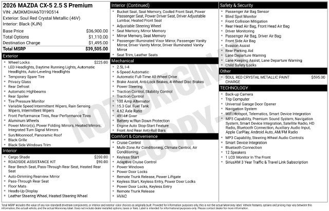 2026 Mazda Mazda CX-5 2.5 S Premium AWD