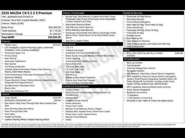 2026 Mazda Mazda CX-5 2.5 S Premium AWD