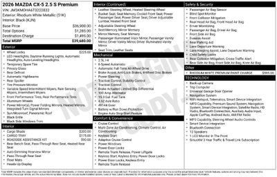 2026 Mazda Mazda CX-5 2.5 S Premium AWD