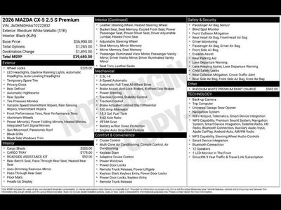 2026 Mazda Mazda CX-5 2.5 S Premium AWD