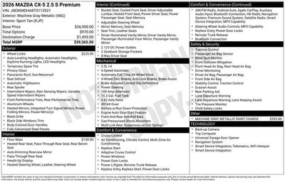 2026 Mazda Mazda CX-5 2.5 S Premium AWD