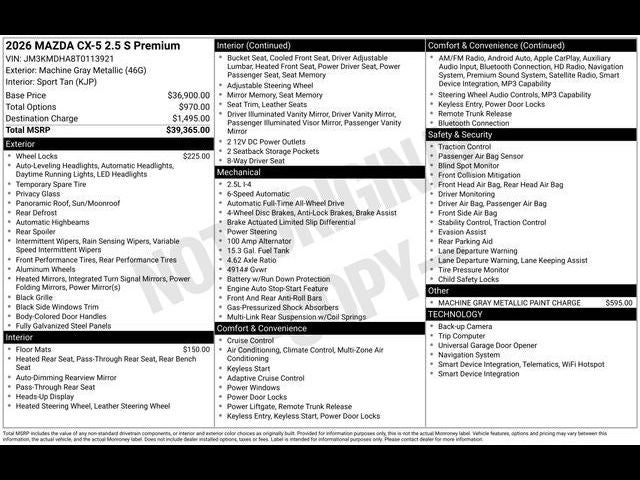 2026 Mazda Mazda CX-5 2.5 S Premium AWD