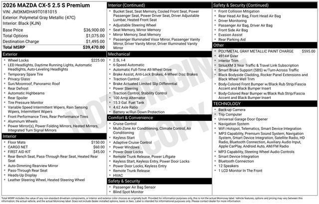 2026 Mazda Mazda CX-5 2.5 S Premium AWD