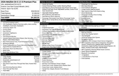 2026 Mazda Mazda CX-5 2.5 S Premium Plus