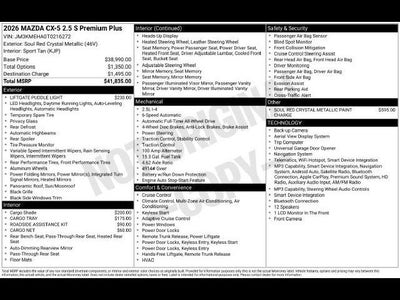 2026 Mazda Mazda CX-5 2.5 S Premium Plus AWD