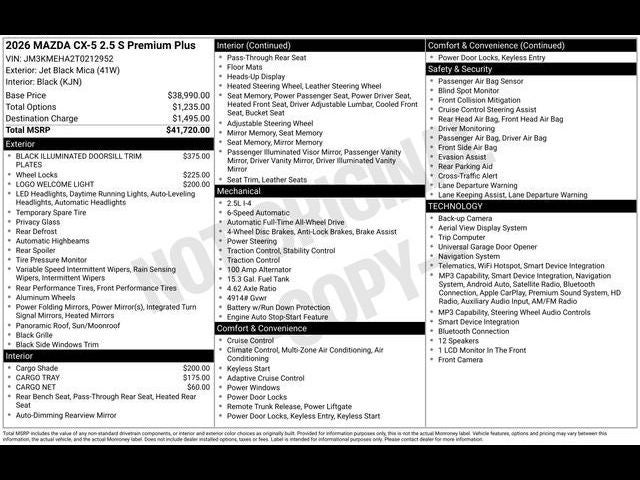 2026 Mazda Mazda CX-5 2.5 S Premium Plus AWD