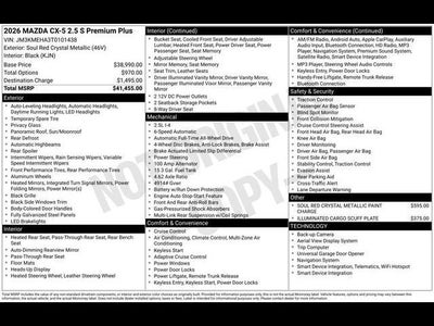 2026 Mazda Mazda CX-5 2.5 S Premium Plus AWD