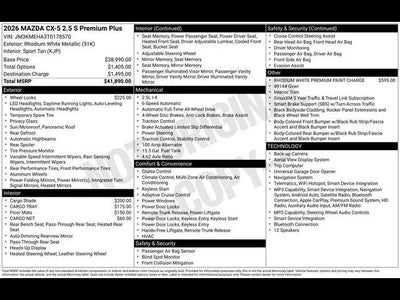2026 Mazda Mazda CX-5 2.5 S Premium Plus AWD
