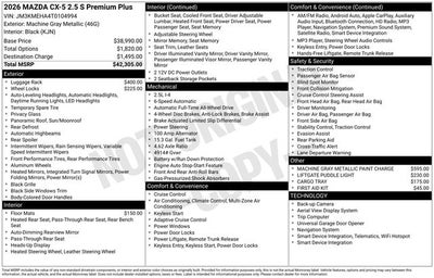 2026 Mazda Mazda CX-5 2.5 S Premium Plus AWD