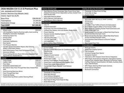 2026 Mazda Mazda CX-5 2.5 S Premium Plus AWD