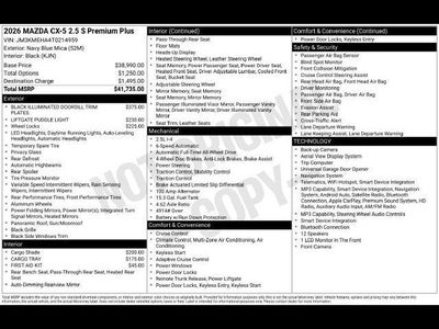 2026 Mazda Mazda CX-5 2.5 S Premium Plus AWD