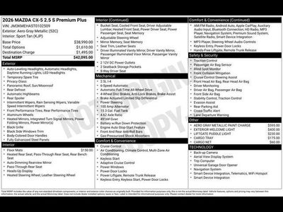 2026 Mazda Mazda CX-5 2.5 S Premium Plus AWD