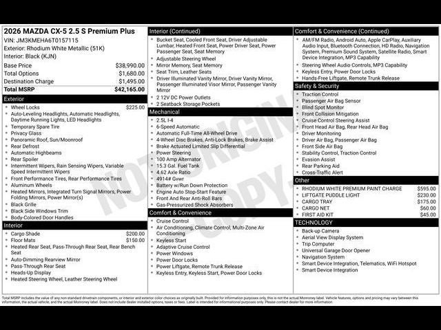 2026 Mazda Mazda CX-5 2.5 S Premium Plus AWD