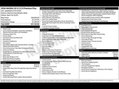 2026 Mazda Mazda CX-5 2.5 S Premium Plus AWD