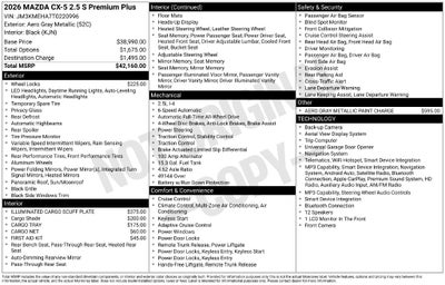 2026 Mazda Mazda CX-5 2.5 S Premium Plus AWD