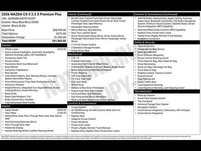 2026 Mazda Mazda CX-5 2.5 S Premium Plus AWD