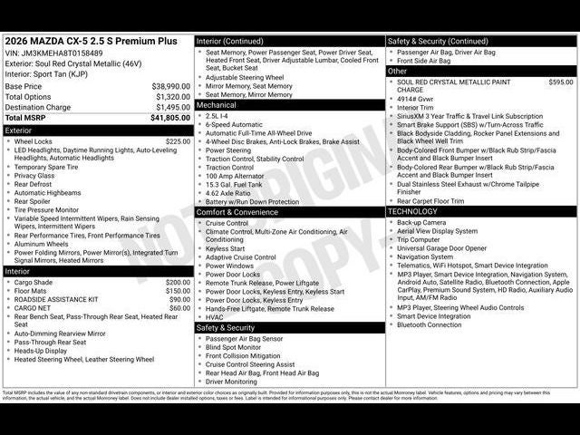 2026 Mazda Mazda CX-5 2.5 S Premium Plus AWD
