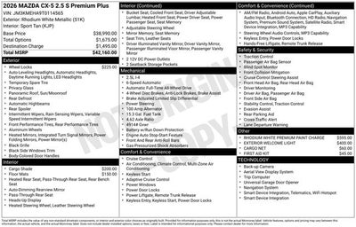 2026 Mazda Mazda CX-5 2.5 S Premium Plus