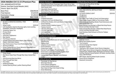 2026 Mazda Mazda CX-5 2.5 S Premium Plus