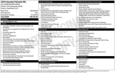 2024 Hyundai Palisade SEL 7 Passenger
